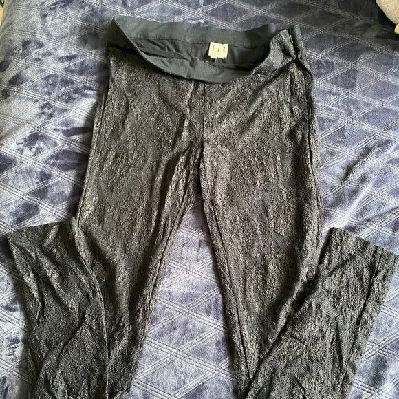 Haute Hippie Black Lace Pants | L - Picture 1 of 3